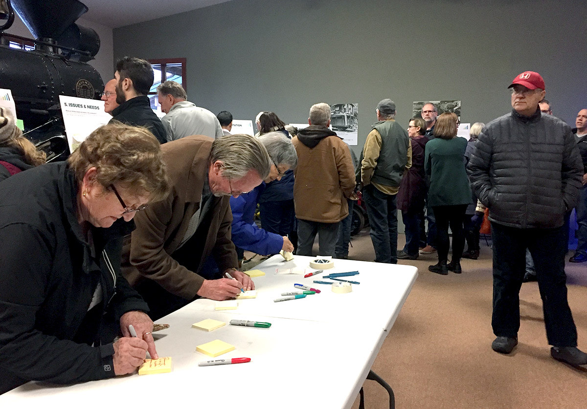 Community members sharing ideas during the Bell McKinnon planning process