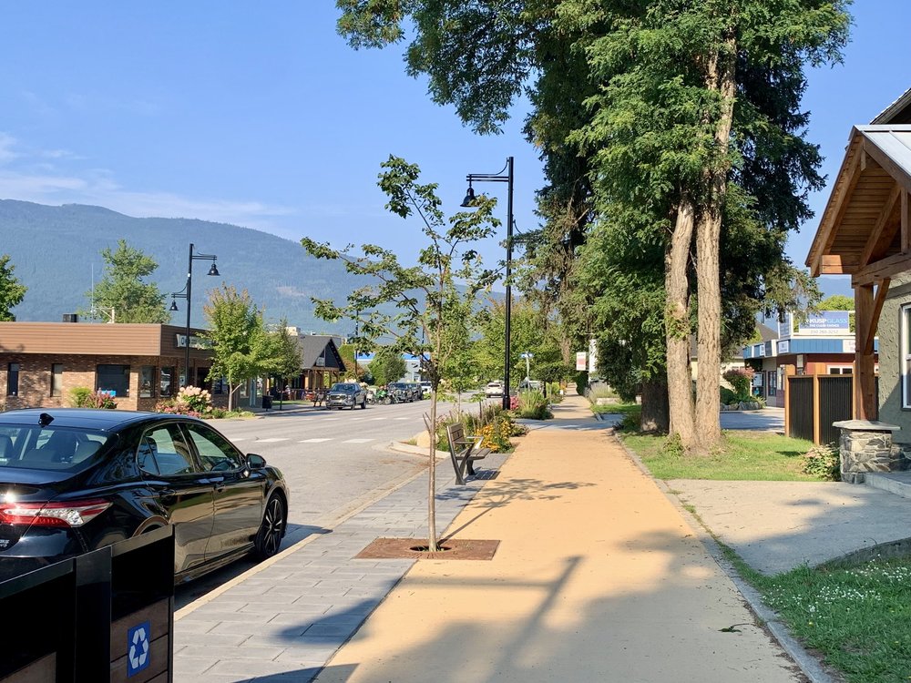 Downtown streetscape improvements in Nakusp