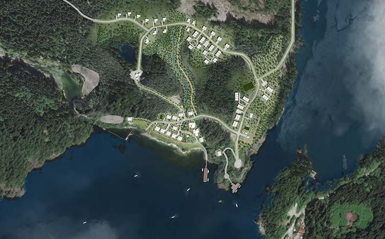 Aerial concept plan for the Ehthlateese village